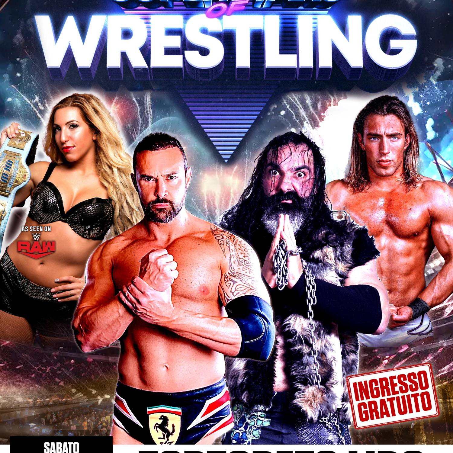 Nell'estate stellare di Tortoreto sabato arrivano le stelle del Wrestling